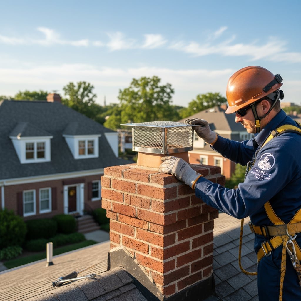Boston Chimney Cap Installation